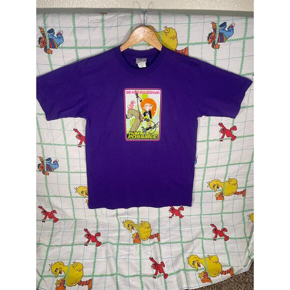 Vintage Y2k Kim Possible Disney Channel Center box T shirt mens size Large - Picture 1 of 4